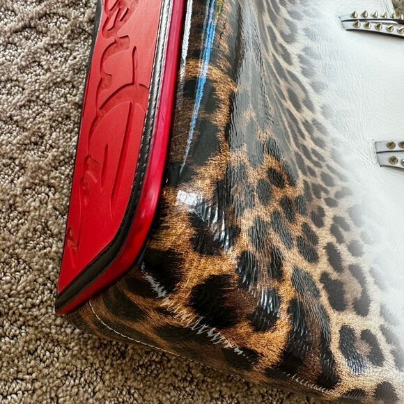 **RARE** AUTH CHRISTIAN LOUBOUTIN AMBRE LEOPARD TOTE BAG - Picture 4 of 15